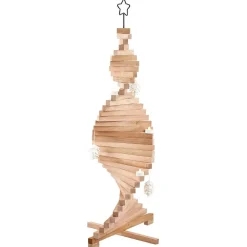 Sapin de Noël modulable lattes de bois naturel