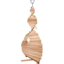 Sapin de Noël modulable lattes de bois naturel