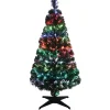 Sapin Noël Vert en fibre optique 16 Led Multicolore H120 cm
