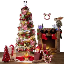 Sapin pop-up Disney Mickey rouge H60cm