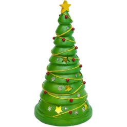 Sapin solaire lumineux LED blanc chaud H29,7cm