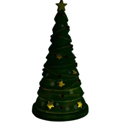 Sapin solaire lumineux LED blanc chaud H29,7cm