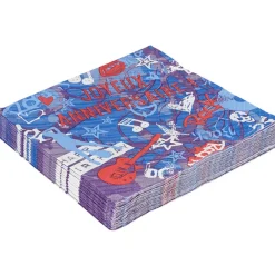 Serviette en papier anniversaire design Rock x20