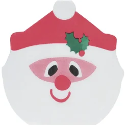 Serviette en papier forme Père Noël rouge et blanc 18x18cm 12 pièces