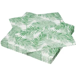 Serviette en papier imprimé feuille vert x20