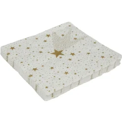 Serviette en papier motif étoiles dorées x20