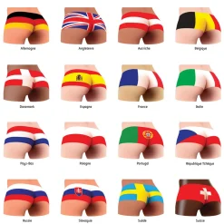 Serviette en papier motif shorty multipays x20