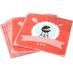 Serviette en papier motif barbecue x20