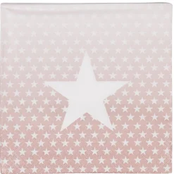 Serviette en papier motifs étoiles rose et blanc x20