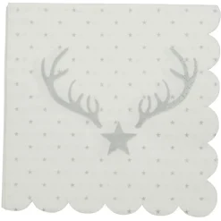 Serviette en papier motif étoile de Noël x12