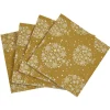 Serviette en papier motif boules de Noël Doré x20