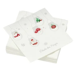 Serviette en papier motif guirlande de Noël x 20