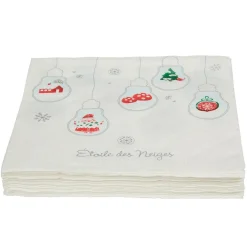 Serviette en papier motif guirlande de Noël x 20
