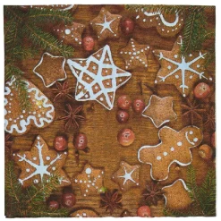 Serviette en papier motif biscuits de Noël x20