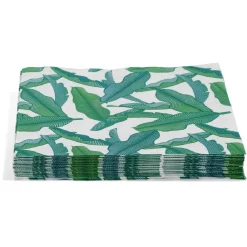 Serviette en papier motif feuilles de bananier x20