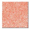 Serviette en papier motif fleur orange x 50