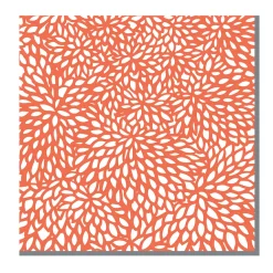 Serviette en papier motif fleur orange x 50