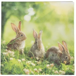 Serviette en papier Pâques motif lapins x20