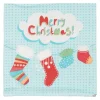 Serviette jetable design chaussettes de noël x20