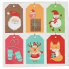 Serviette jetable design étiquettes de noël x20