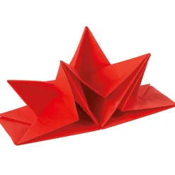 Serviette jetable pré pliée rouge x12