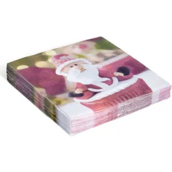 Serviette papier photoprint Père Noël 2 plis 40x40cm x20