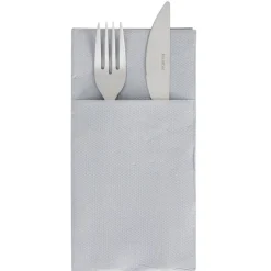 Serviette range couverts 40cm gris x20
