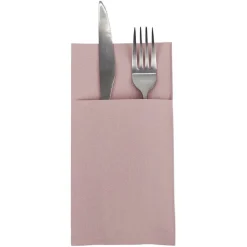 Serviette range couverts 40cm rose x20