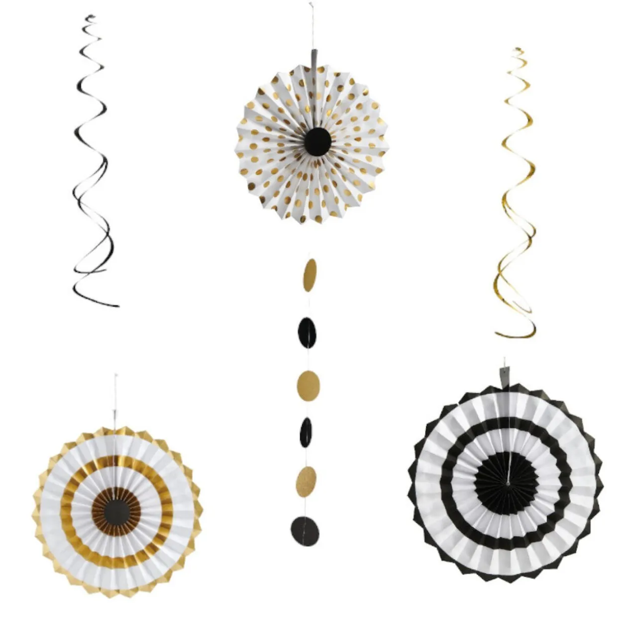 Set de décoration de salle noir doré