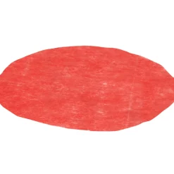 Set de table rond rouge x4