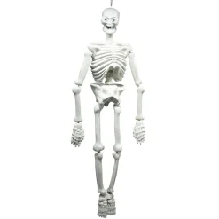 Squelette 3D géant à suspendre blanc Halloween