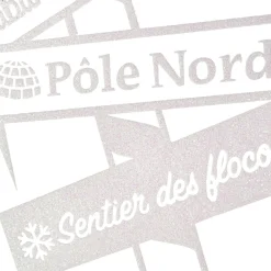 Sticker de fenêtre panneau de Noël blanc