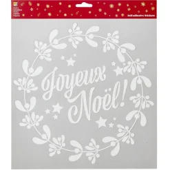 Sticker de Noël décor blanc 31x32cm