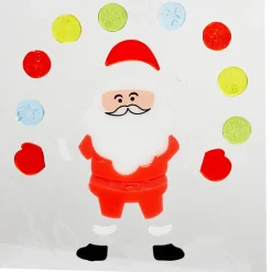 Sticker gel pour vitre design Père Noël