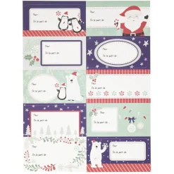 Sticker pour cadeau Noël x10
