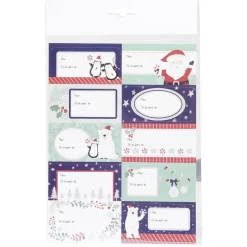 Sticker pour cadeau Noël x10