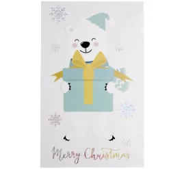 Sticker repositionnable motif ours de noël