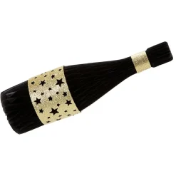 Suspension bouteille serpentin noir et doré