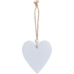 Suspension coeur/étoile/sapin bois et feutrine rouge ou blanc