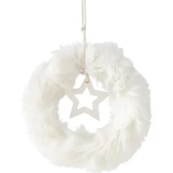 Suspension de Noël circulaire avec étoile blanche