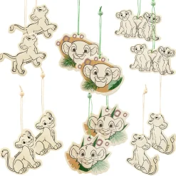 Suspension de Noël en bois Disney Simba Le Roi Lion x12