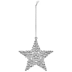 Suspension de Noël en métal doré ou argenté