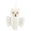 Suspension de Noël forme animale blanche
