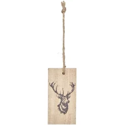 Suspension de Noël plate motif animal