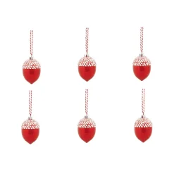 Suspension de Noël pomme de pin x6