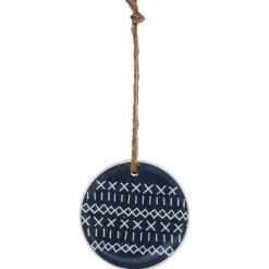 Suspension de Noël ronde en céramique design nature Scandinave