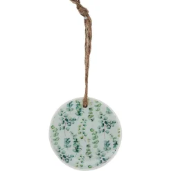 Suspension de Noël ronde en céramique design nature Scandinave