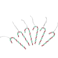 Suspension de Noël sucre d'orge rouge vert x6