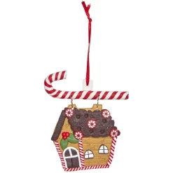 Suspension de Noël sucre d'orge maison imitation pain d'épice