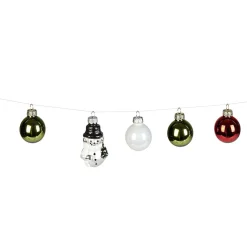 Suspension de sapin Boule de noël et Bonhomme de neige x9